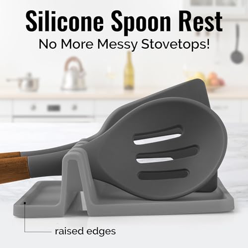 Durable Spoon Rest with Drip Pad