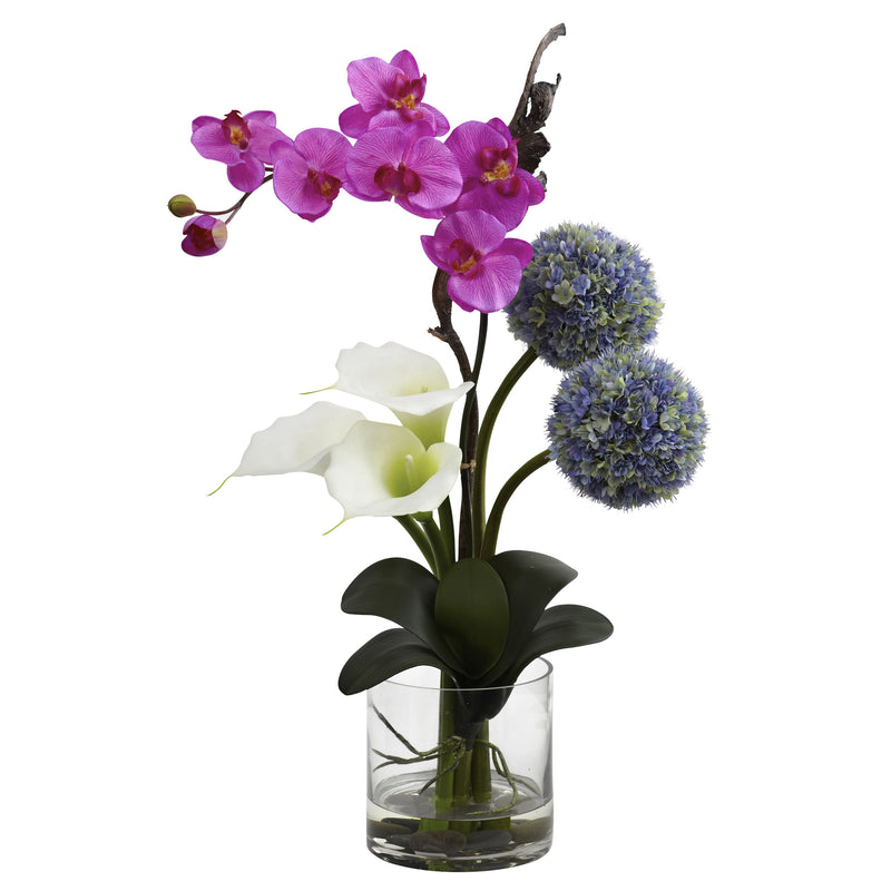Calla, Orchid & Ball Silk Arrangement