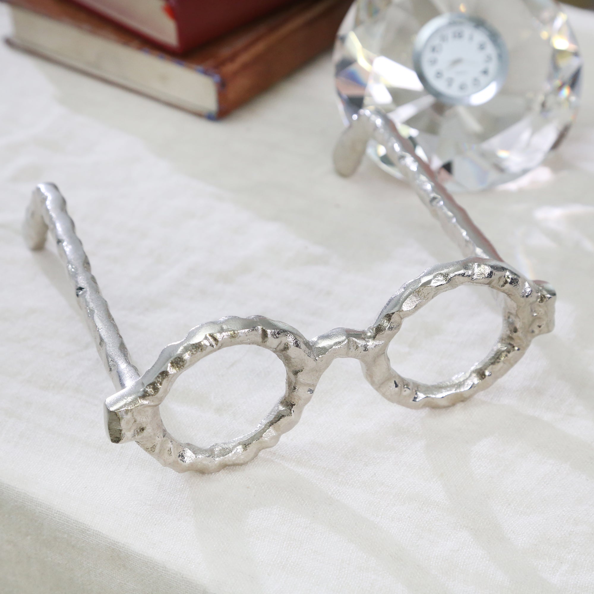 Glasses Sculpture, Silver, Decorative Objects