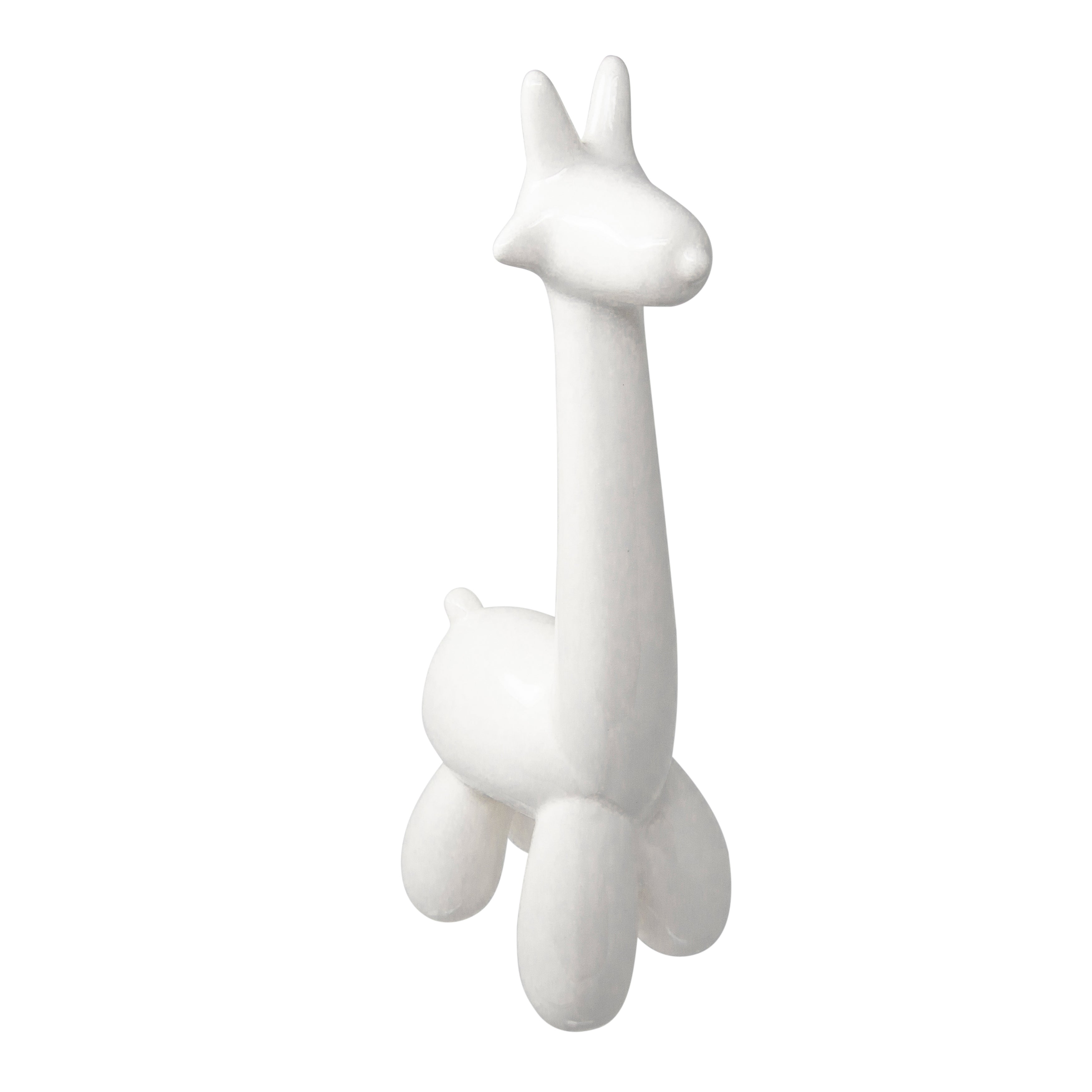 White Giraffe Balloon Animal, Figurines