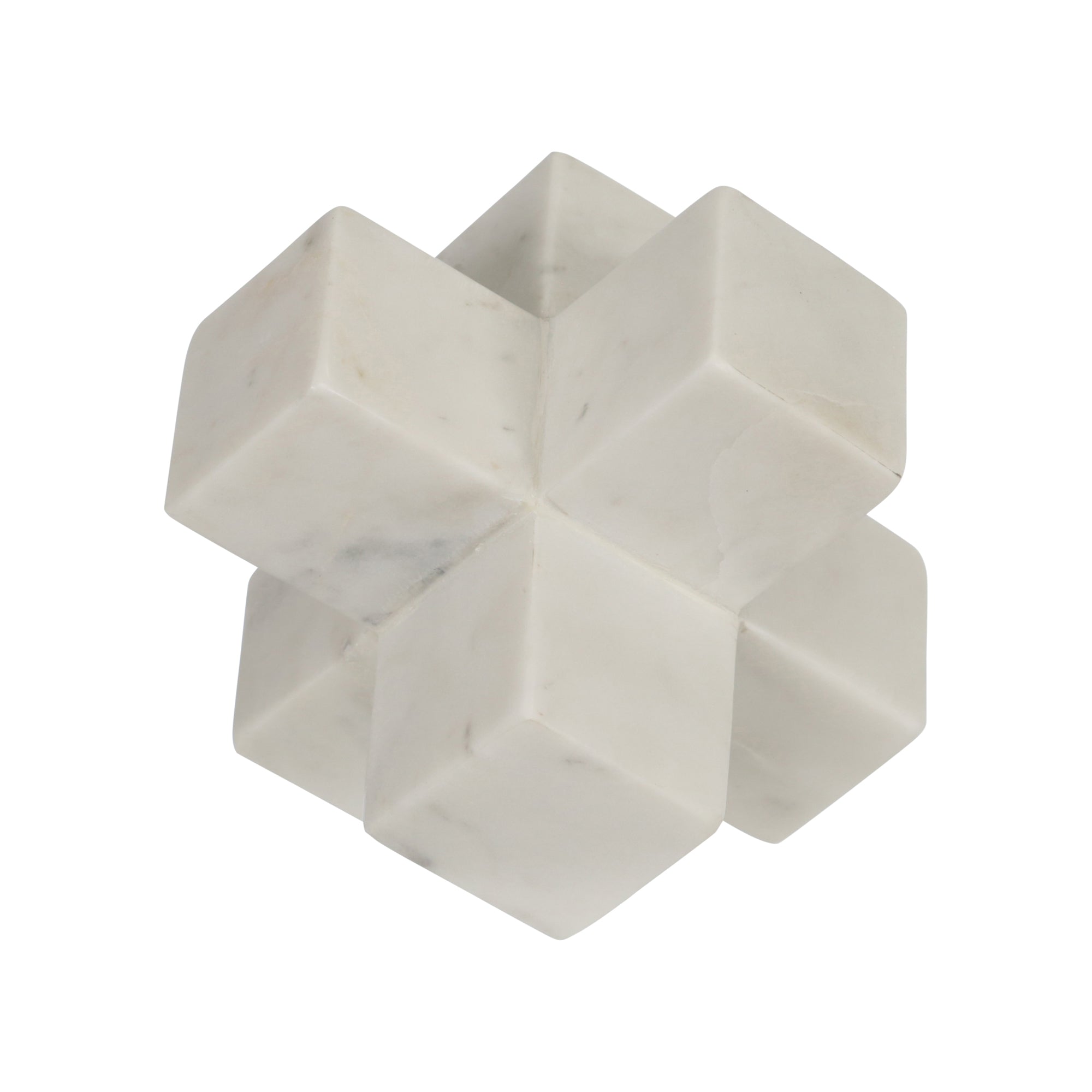 Marble 7" Jack Deco, White, Decorative Objects