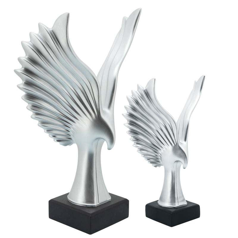 20" Eagle Table Accent, Silver