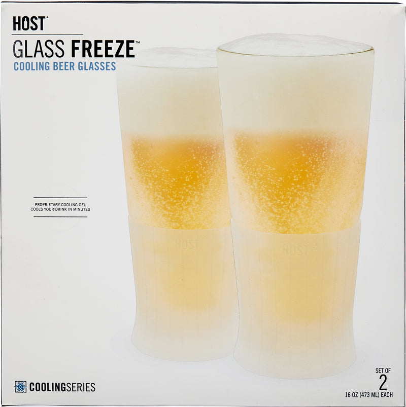 Glass Freeze, Cooling Beer Glass (Set of 2)