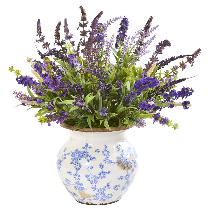 Lavender Artificial Arrangement in Floral Vase