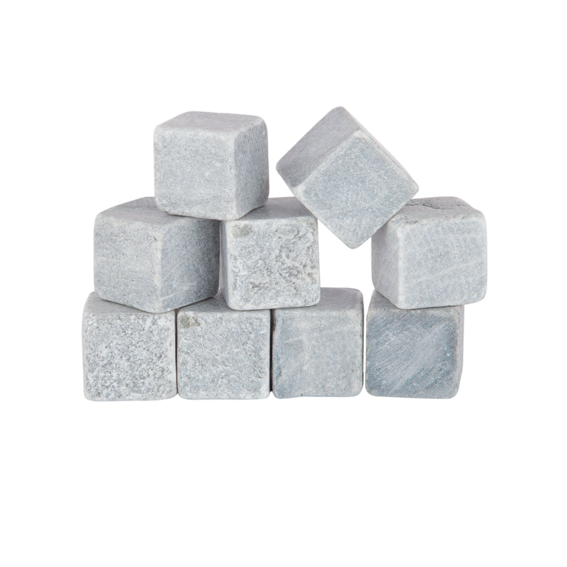 Set of 9 Glacier Rocks Soapstone Cubes