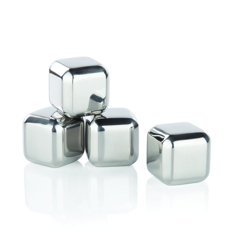 Set of 4 Small Stainless Steel Cubes