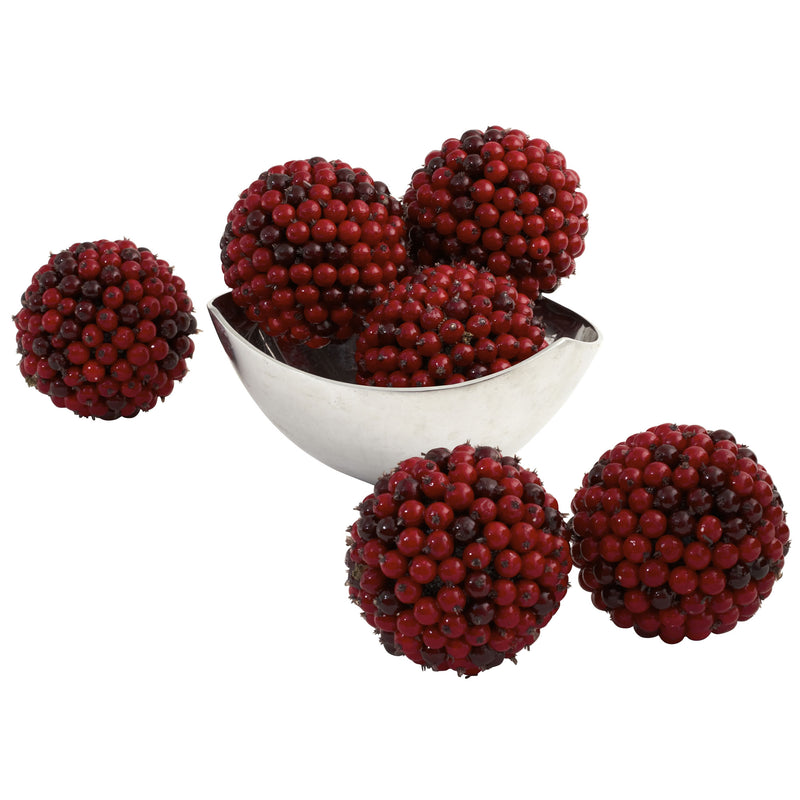 5" Red Berry Ball (Set of 6)