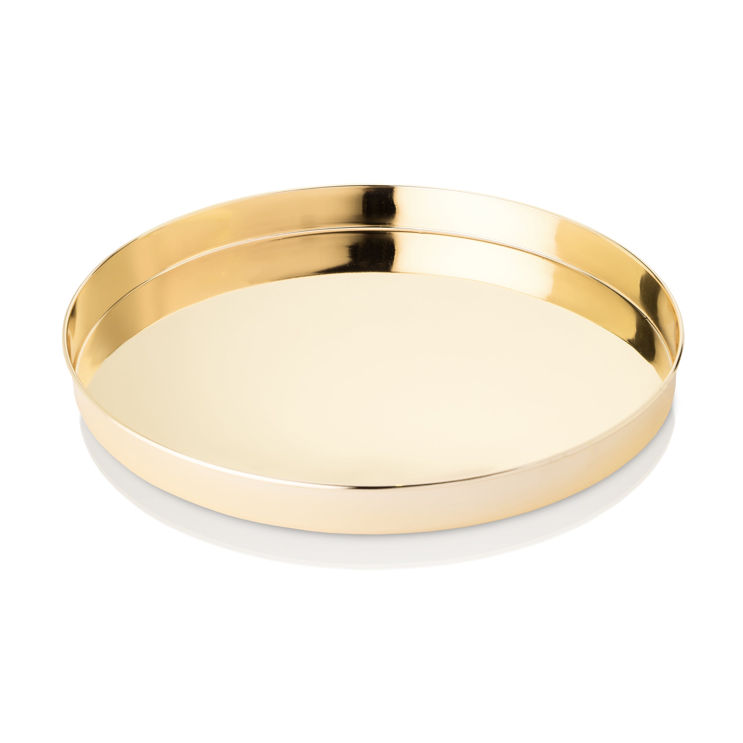 Round Gold Serving Tray 