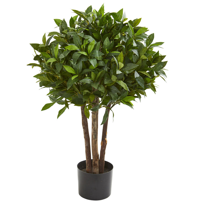 37" Bay Leaf Topiary Artificial Tree