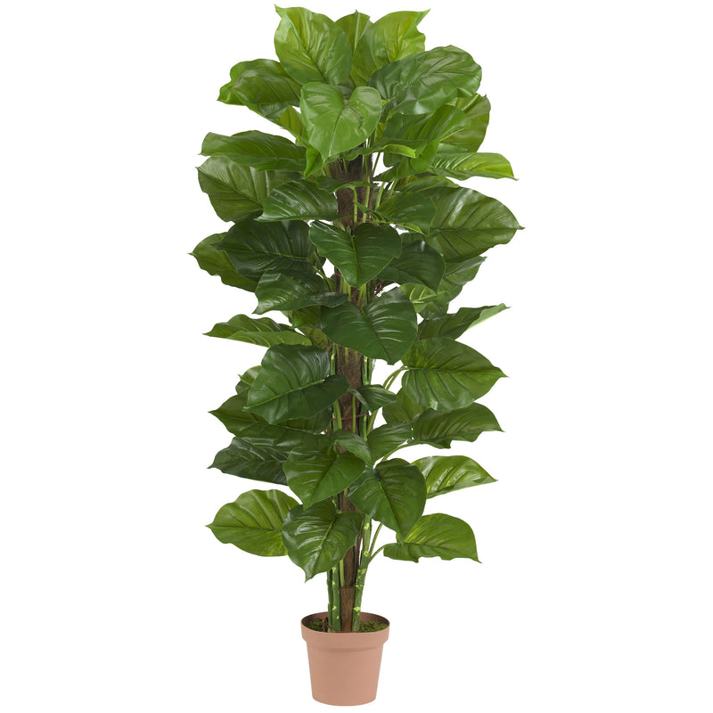63" Large Leaf Philodendron Silk Plant (Real Touch)
