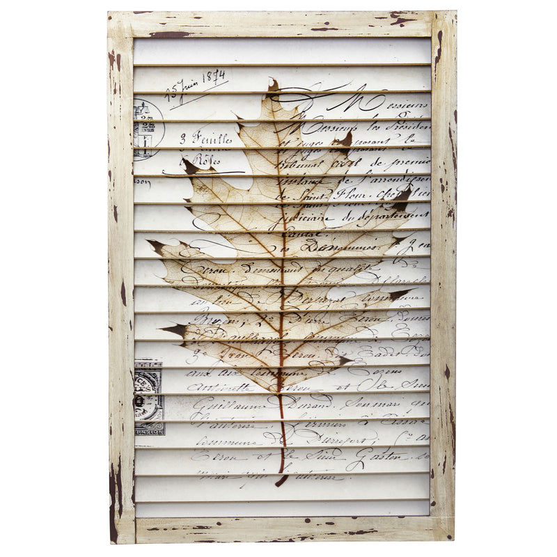 Maple Leaf Window Shutter Wall Decor