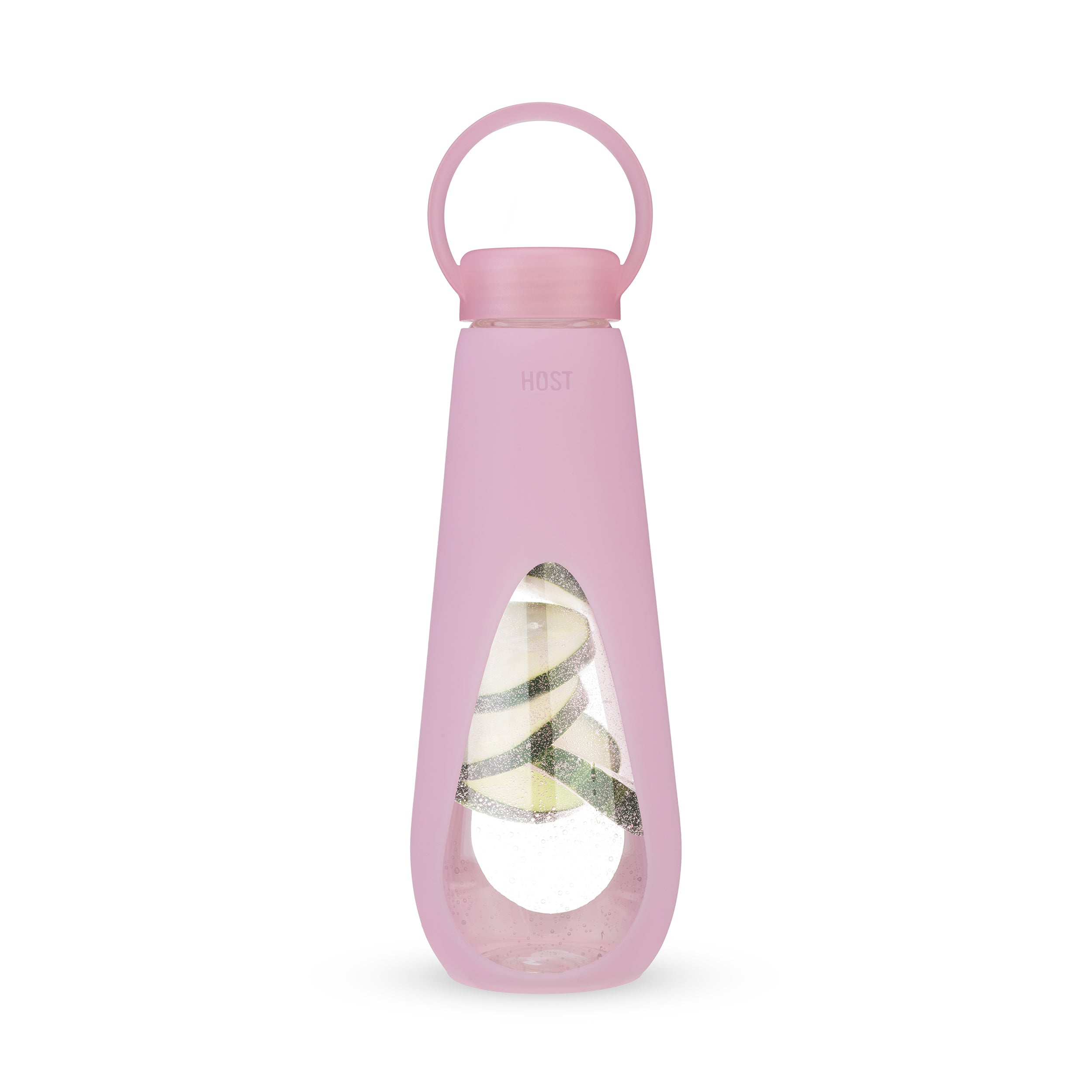 Revive Glass Water Bottle , Pink