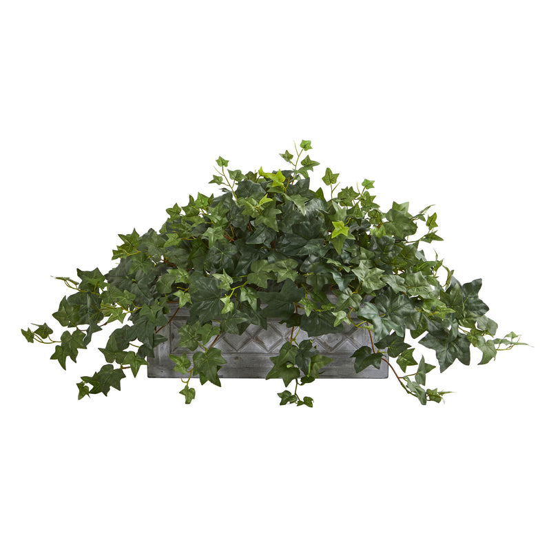 Puff Ivy Artificial Plant in Stone Planter