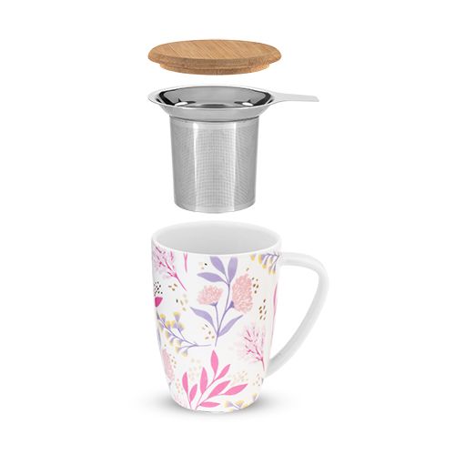 Bailey Botanical Bliss Ceramic Tea Mug & Infuser 