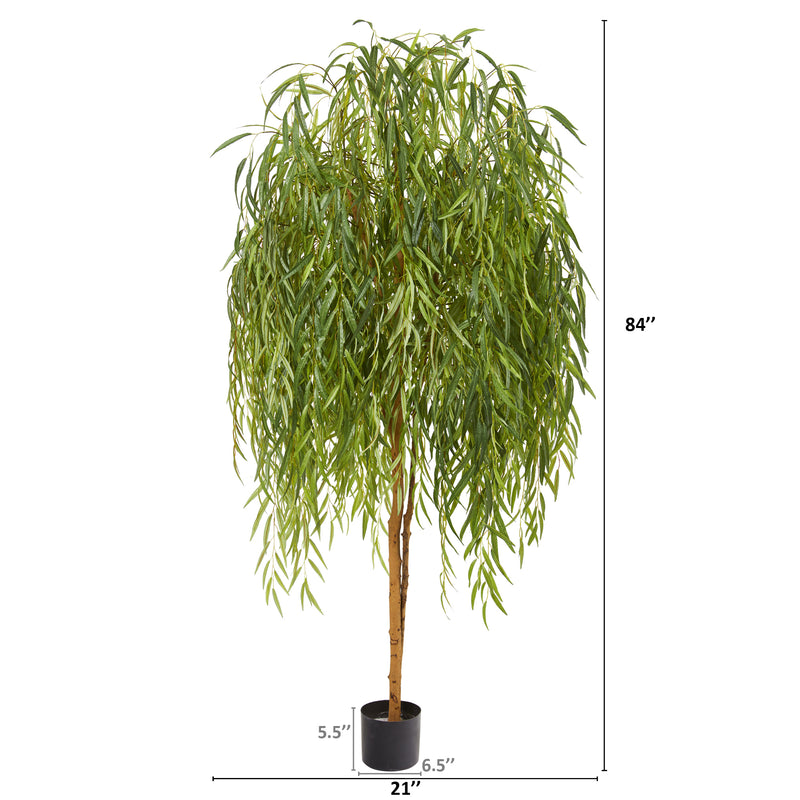 7' Willow Artificial Tree