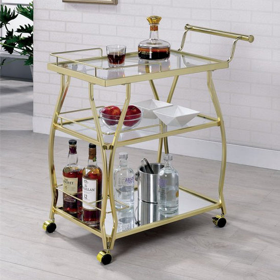 3-Tier Serving Cart in Champagne