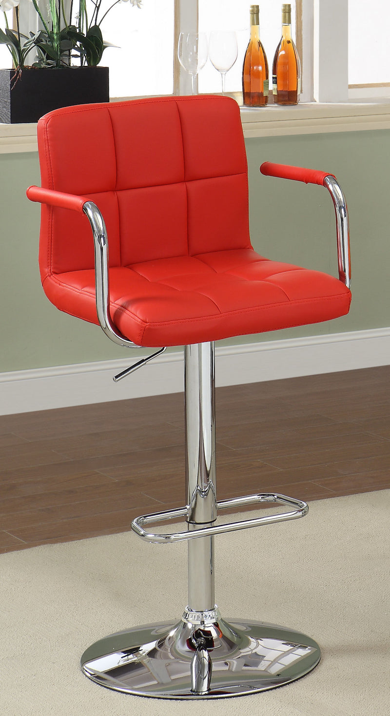 Witmer Red Height Adjustable Swivel Stool