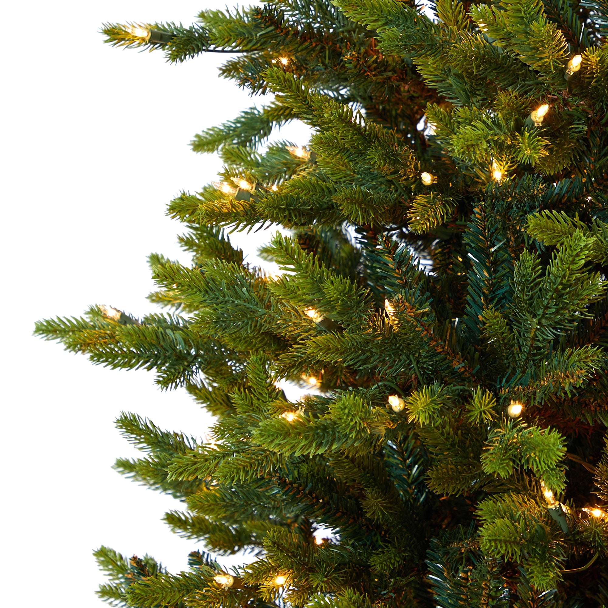 7' North Carolina Fir Artificial Christmas Tree with 550 Clear Lights and 3703 Bendable Branches