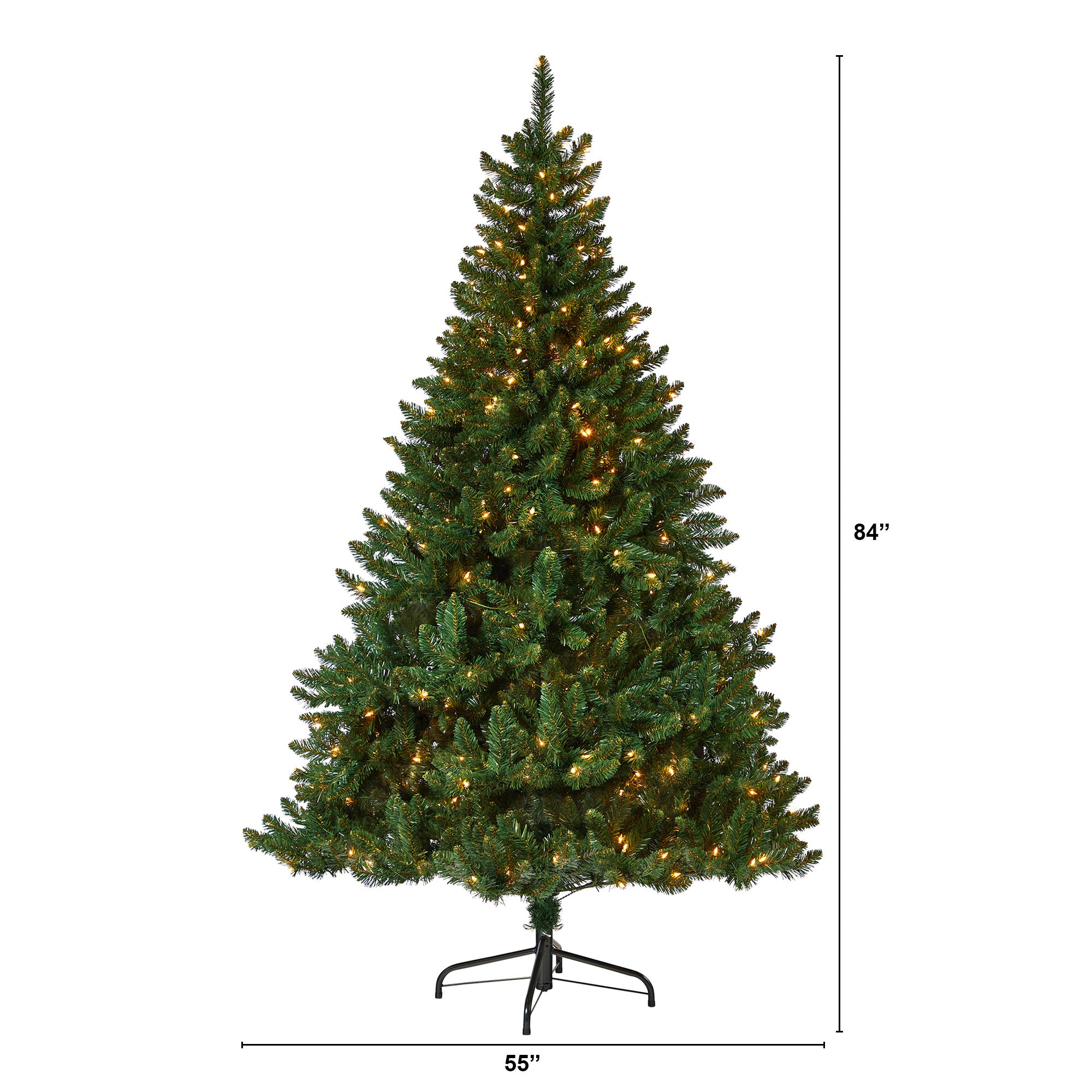 7' Northern Rocky Spruce Artificial Christmas Tree with 400 Clear Lights and 1330 Bendable Branches