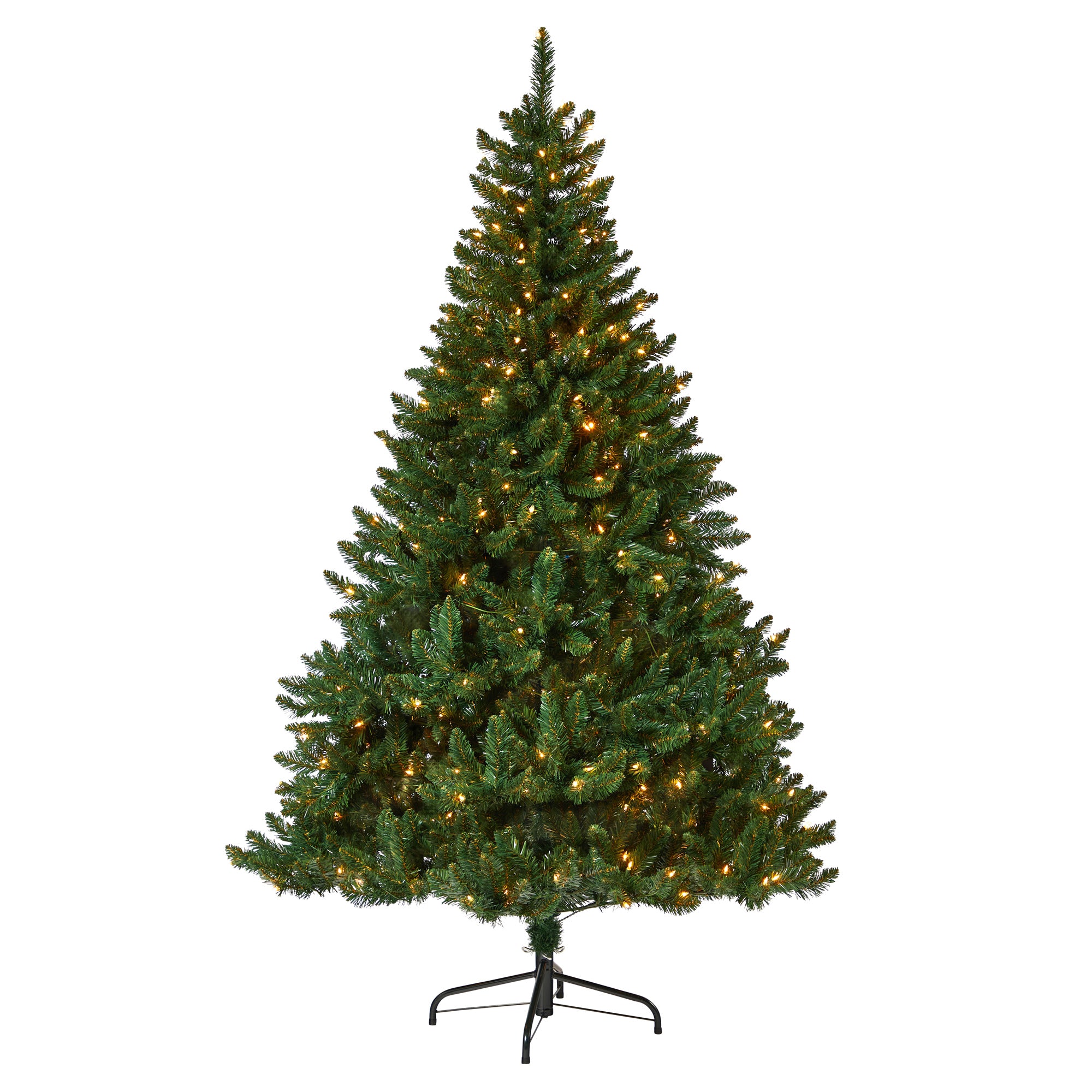 7' Northern Rocky Spruce Artificial Christmas Tree with 400 Clear Lights and 1330 Bendable Branches