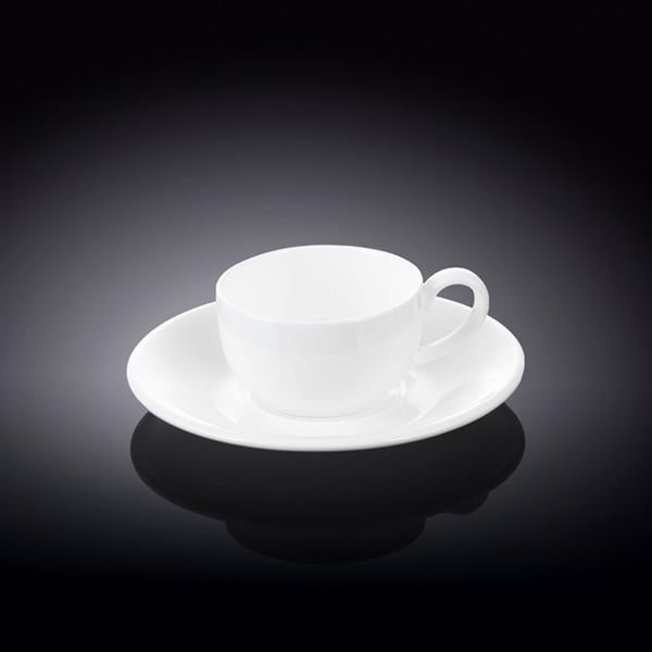 Set of 6 Fine Porcelain Coffee Cups 3 Oz.