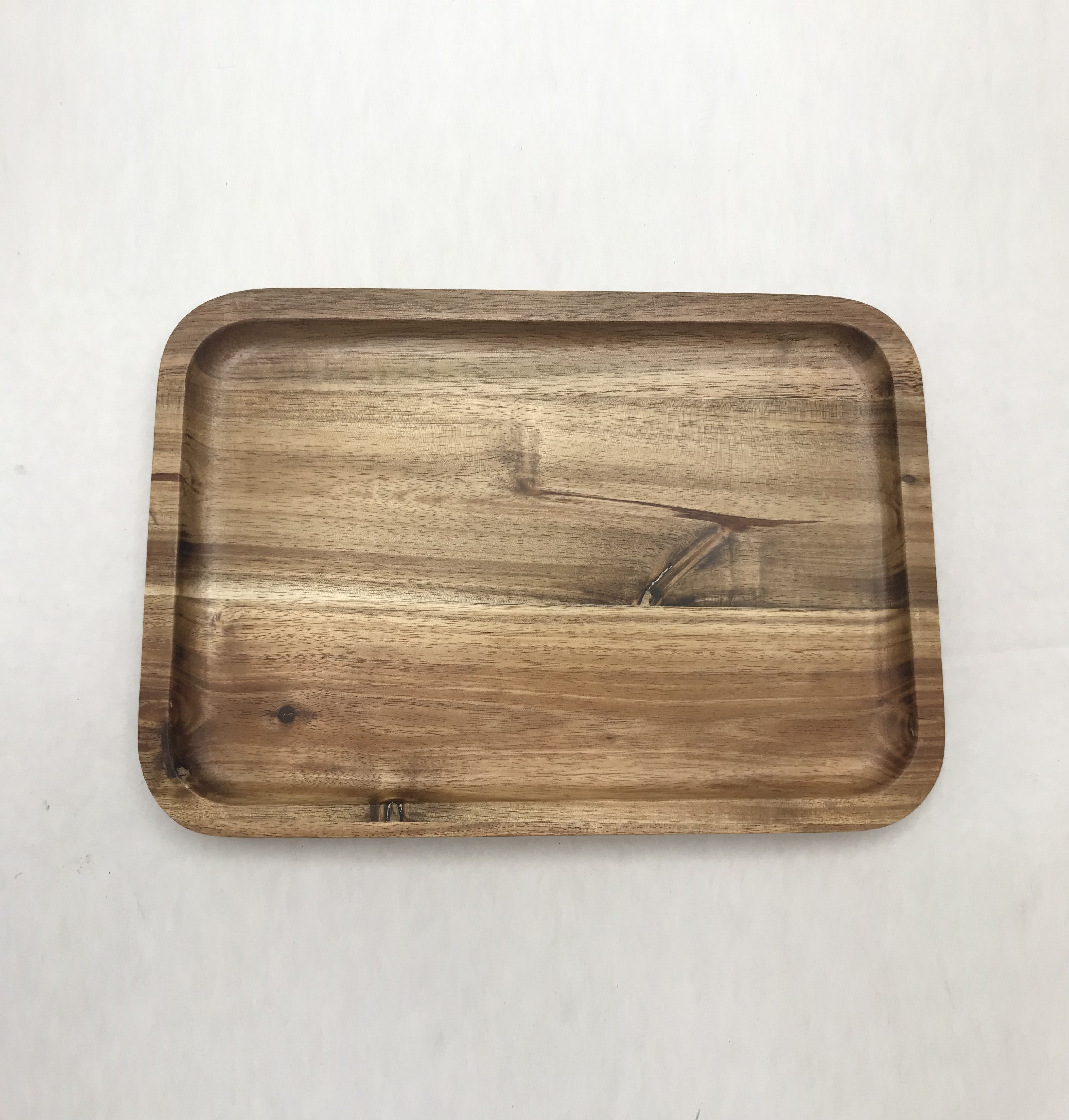 Set of 3 Acacia 10" Rectangle Serving Trays