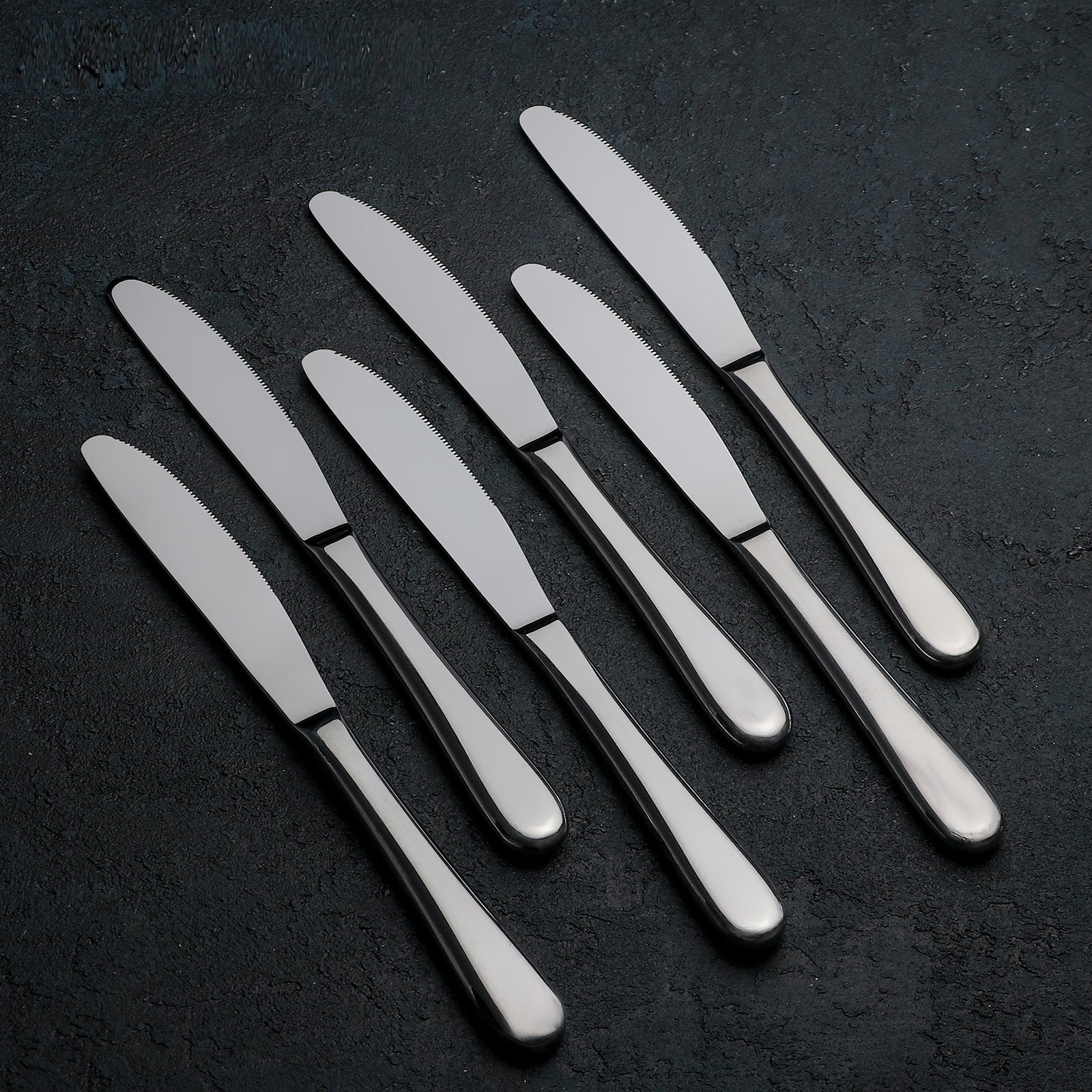 Set of  24 High Polish Stainless Steel Dinner 8.5" Knives