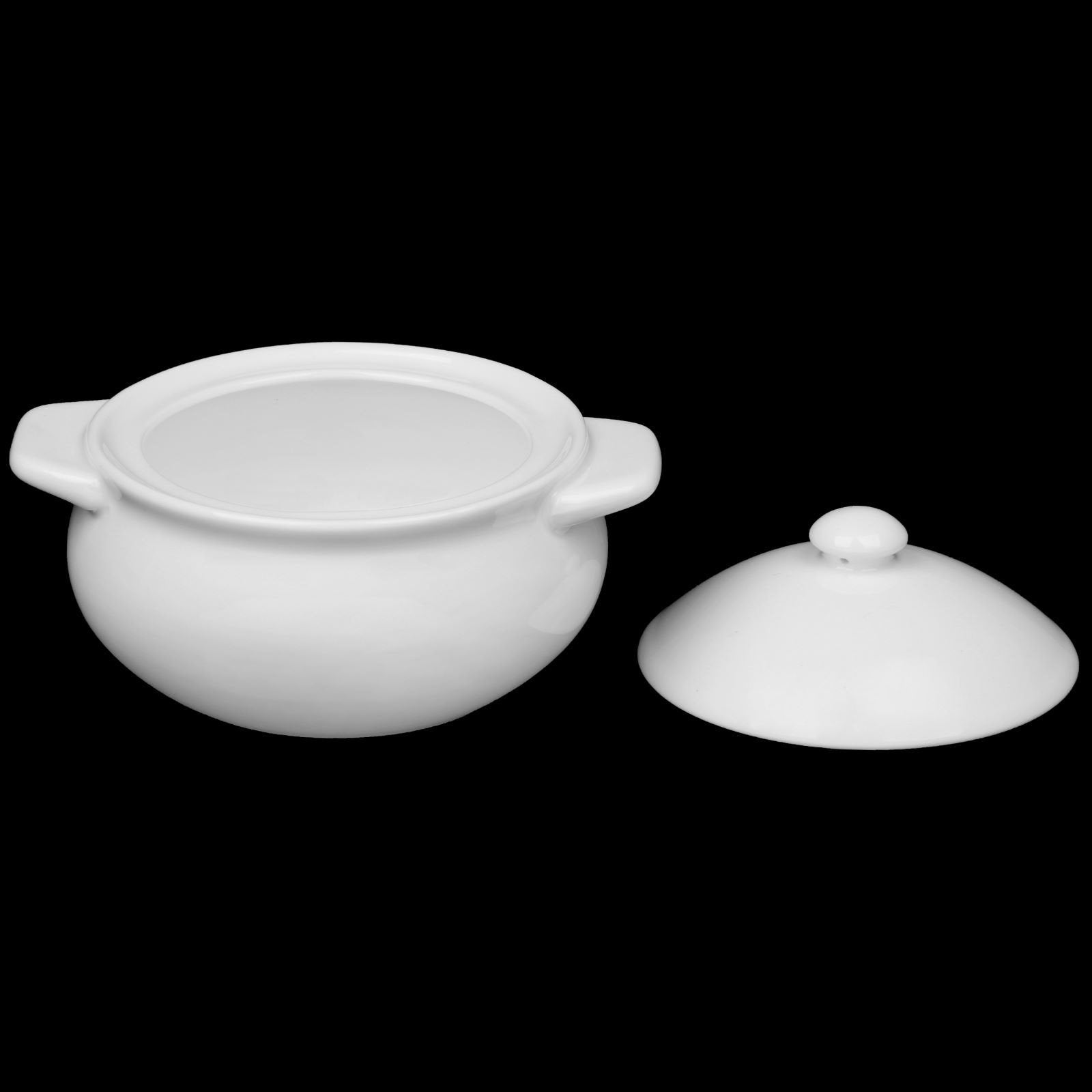 Set of 2 Fine Porcelain Baking Pots, 21 Oz.