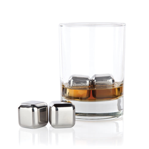 Set of 4 Small Stainless Steel Cubes 