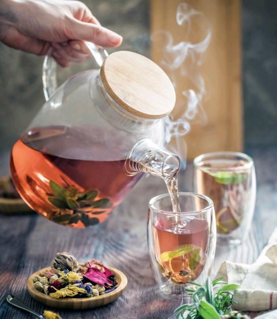 Thermo Glass Tea Pot, 54 Fl Oz